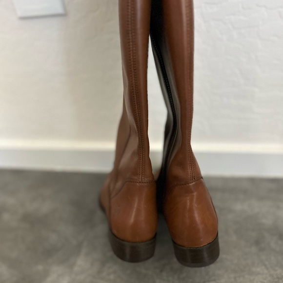 NEW Frye Women Marissa Medallion Leather Inside Zip Tall Boot US 5 Cognac $328 - Picture 6 of 10